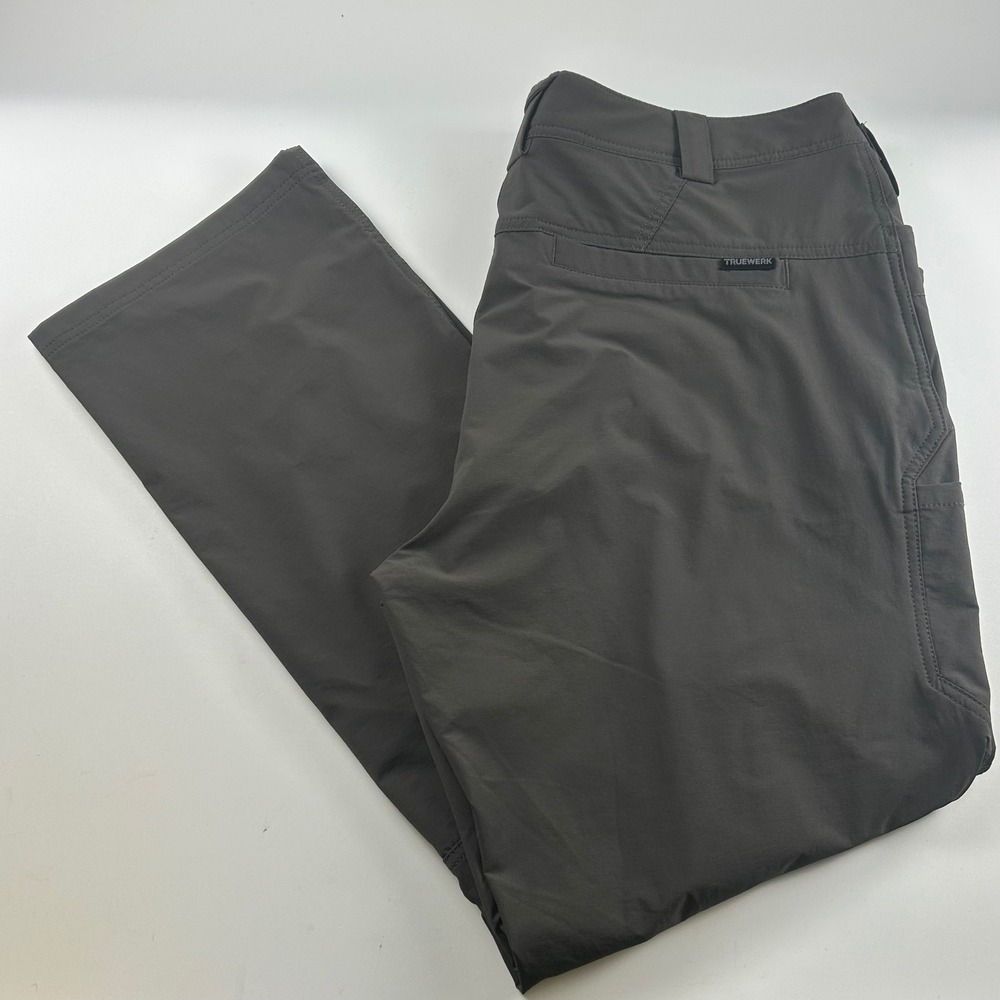 Truewerk Men's 40x30 T1 Werkpants Gray Technical Cargo Work Stretch Utility - Picture 1 of 12